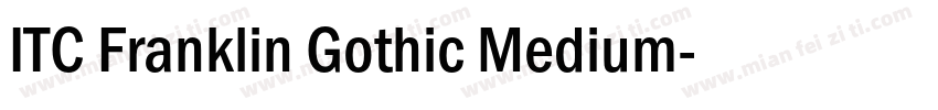 ITC Franklin Gothic Medium字体转换